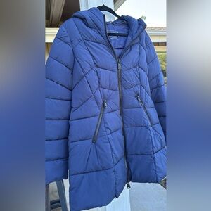 Bernardo Quilted Blue Puffer Jacket